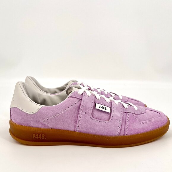 P448 Monza Sneaker Size EU 42 Suede Leather Upper Lavender Gum Sole - Picture 2 of 16